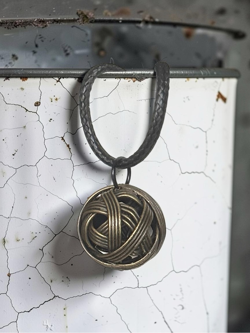 5 For $25💫Golden Brown Woven Metal Ball Pendant Necklace - Picture 3 of 4